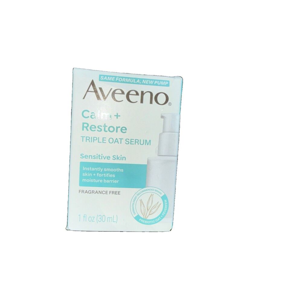 Aveeno Calm and Restore Triple Oat Serum 1 Fl. Oz. New In Box NIB
